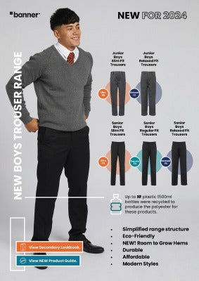 NEW RANGE! - JUNIOR BOYS TROUSERS BOOK AN APPOINTMENT TO SEE & TRY