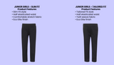 NEW RANGE! - JUNIOR GIRLS TROUSERS BOOK AN APPOINTMENT TO SEE & TRY